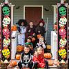 Hanging Flags 30*180cm Day Of The Dead Decoration Couplet Banner Polyester Halloween Banner For Home Celebration Party