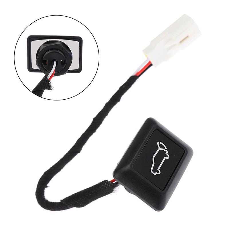 Car Tailgate Switch Electric Tailgate Switch DC 12V Voltage Glossy Black Finish Non-deformable For Car Trunk Access