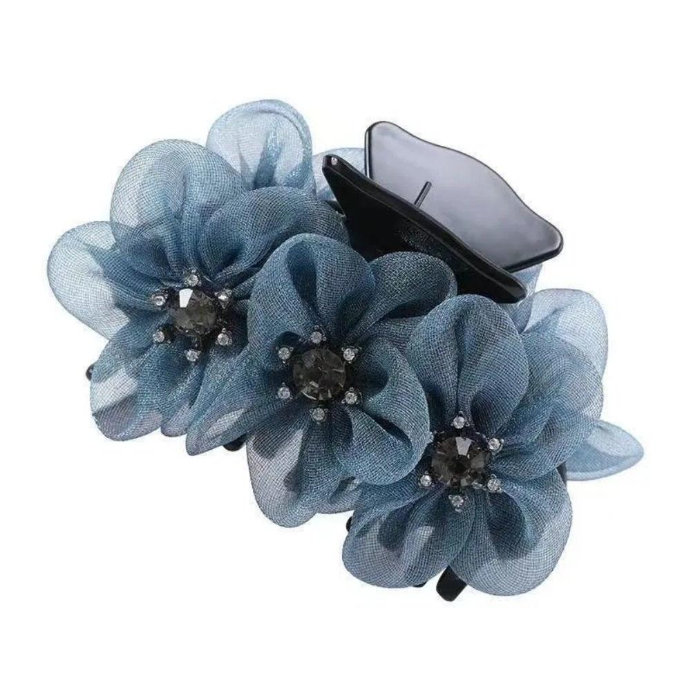 Rhinestone Fabric Headgear Exquisite Design Head Clip Fashion Grab Clip Hairpin Women