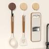Self-Adhesive Wood Hook Solid Wood Bathroom Hook Space Saving Wall Mount Hook  Door Hanging