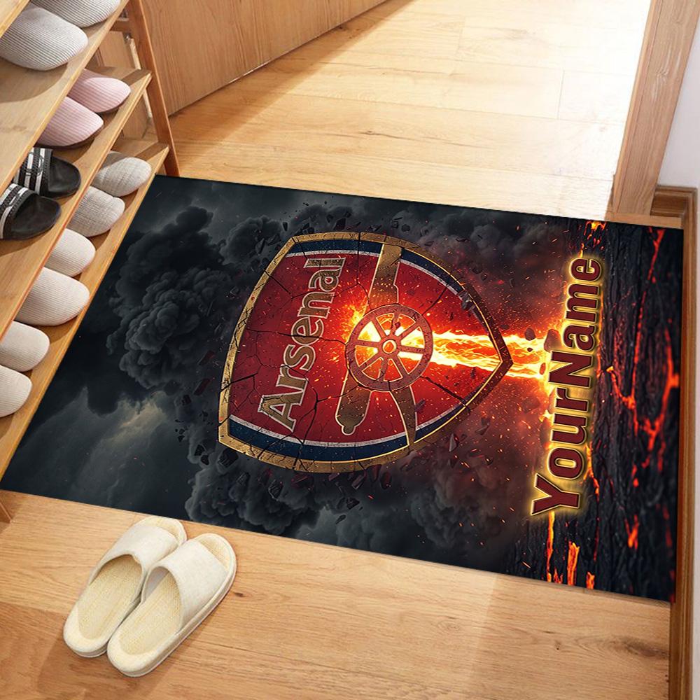 Arsenal Personalized Text Floor Mat Suitable for Study Room Outdoor Game Room Dormitory Antislip Carpet Anime Office Decor