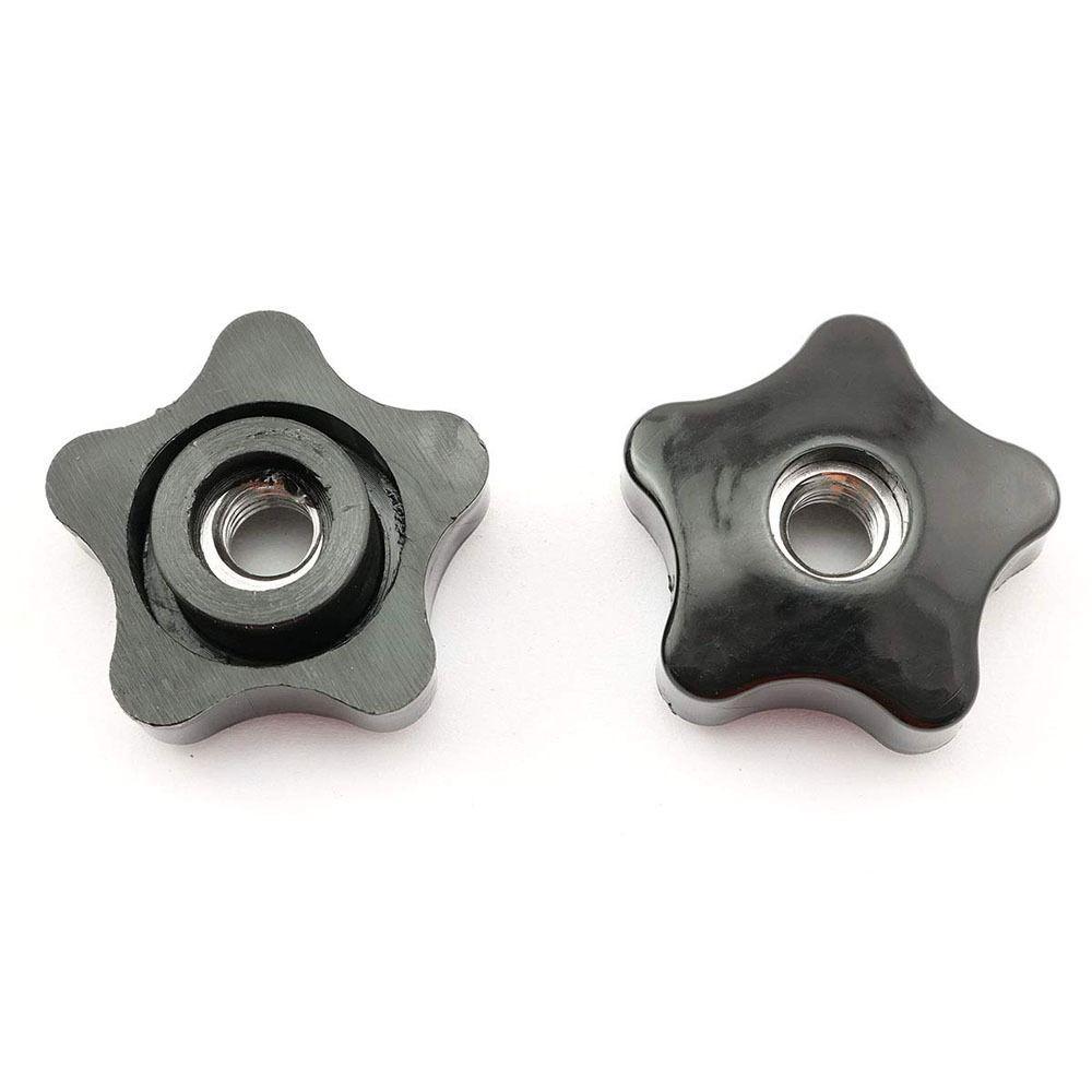 4pcs Black Five-Star Thru Knobs M8 Perforated Knob  for Saw, Lathe, Fixed Length Fixture
