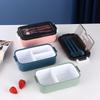 Portable Microwaveable Divided Bento Box with Cutlery