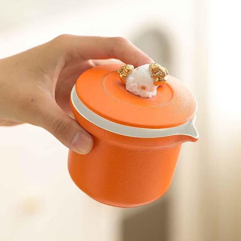 Wan Chun He Mid-Autumn Laurel Ceramic Portable Tea Set