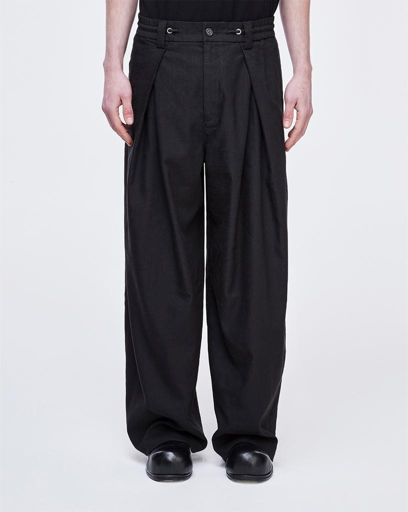 Songjio Homme Crossfold Wide Pants Black Sh3Pt310Bk