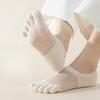 Boat Socks, Invisible Socks, Women's Summer Thin Five-finger Socks, Women's Mesh Anti-slip Shallow Mouth Boat Socks, Boneless Women's Socks