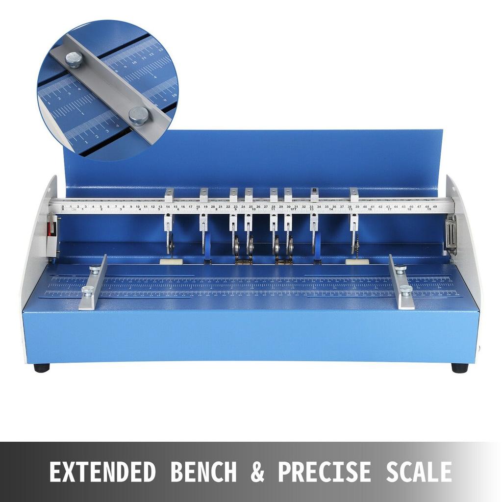 20,5" 520mm Elektrische Rillmaschine 3 in 1 Papierriller Perforierer Ritzer Heavy Duty Metall Elektrischer Ritzer für Papier Karte Buch Rillen
