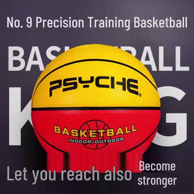 PSYCHE 9001 PU Indoor/Outdoor Training Basketball - Size 7, Red