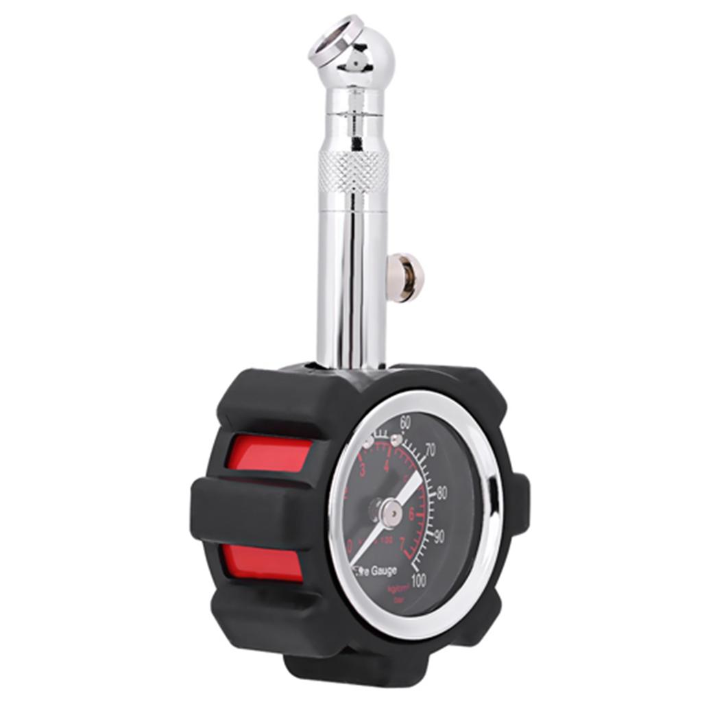 Manual Hand 0   100PSI Tire Air Pressure Gauge Meter Tester for Car Truck Motorcycle Bike
