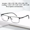 54mm New Men's Ultra-light Business Myopia Glasses Frame Full Frame Rectangular Anti-blue Light Reading Glasses
