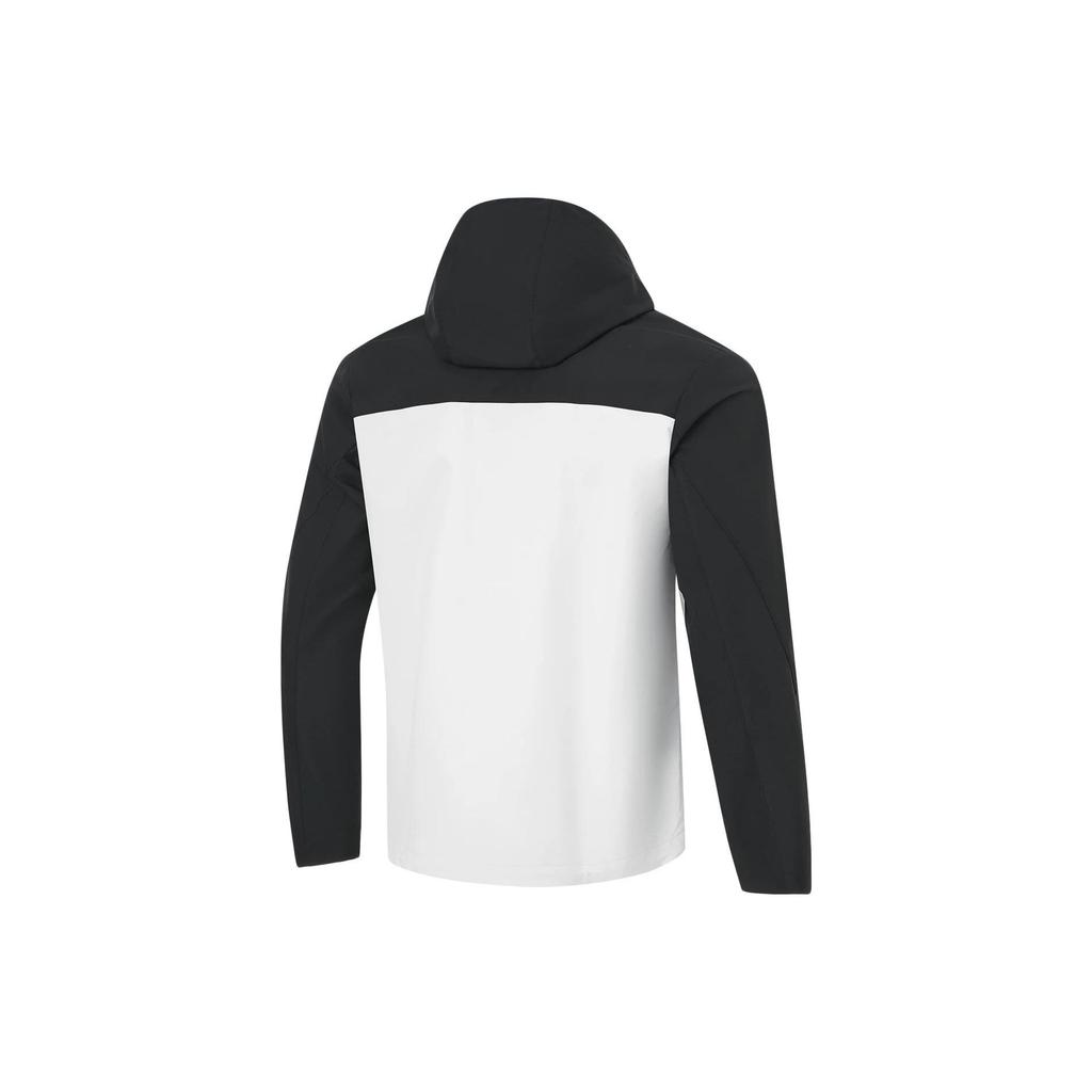 Li-Ning Color Block Reflective Hooded Sports Jacket Men Jackets Black AFDT843-6