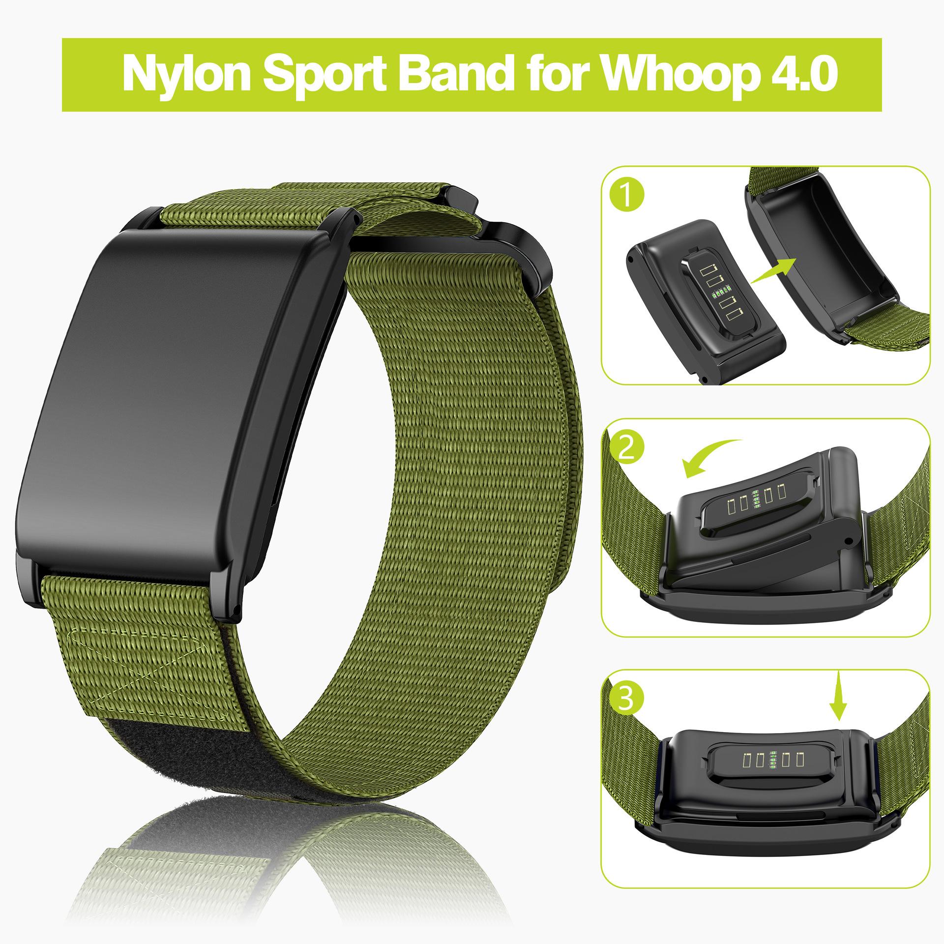 

Nylon Loop Band for Whoop Bands 4.0 with Bumper Case Sport Breathable Replacement Fitness Straps for Whoop 4.0 Activity Tracker whoop 4.0 зелёный