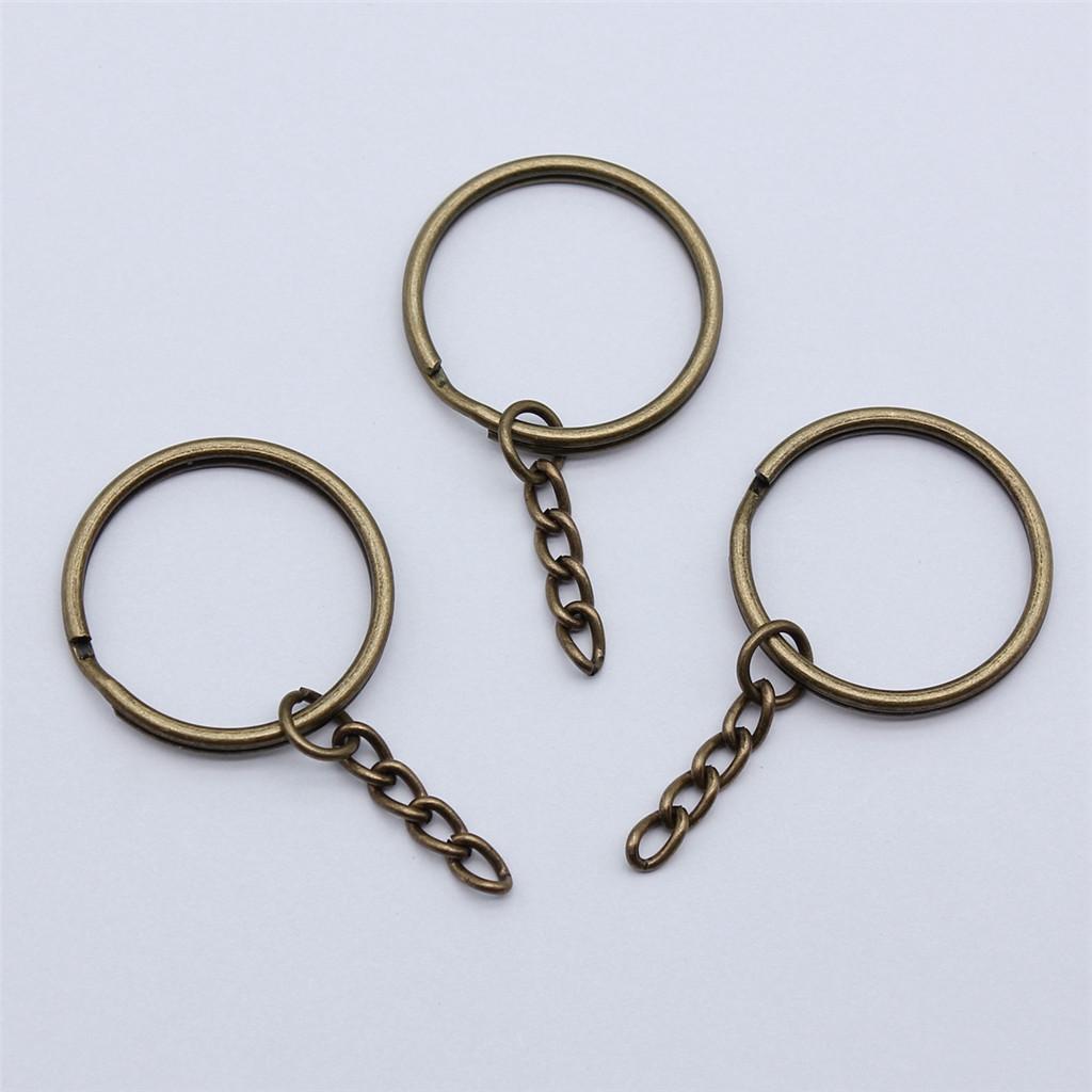 Zubehörteile 25-30mm Schlüsselanhänger 3 Größen 7 Farben Minimalistische Schmuckkomponenten QA005