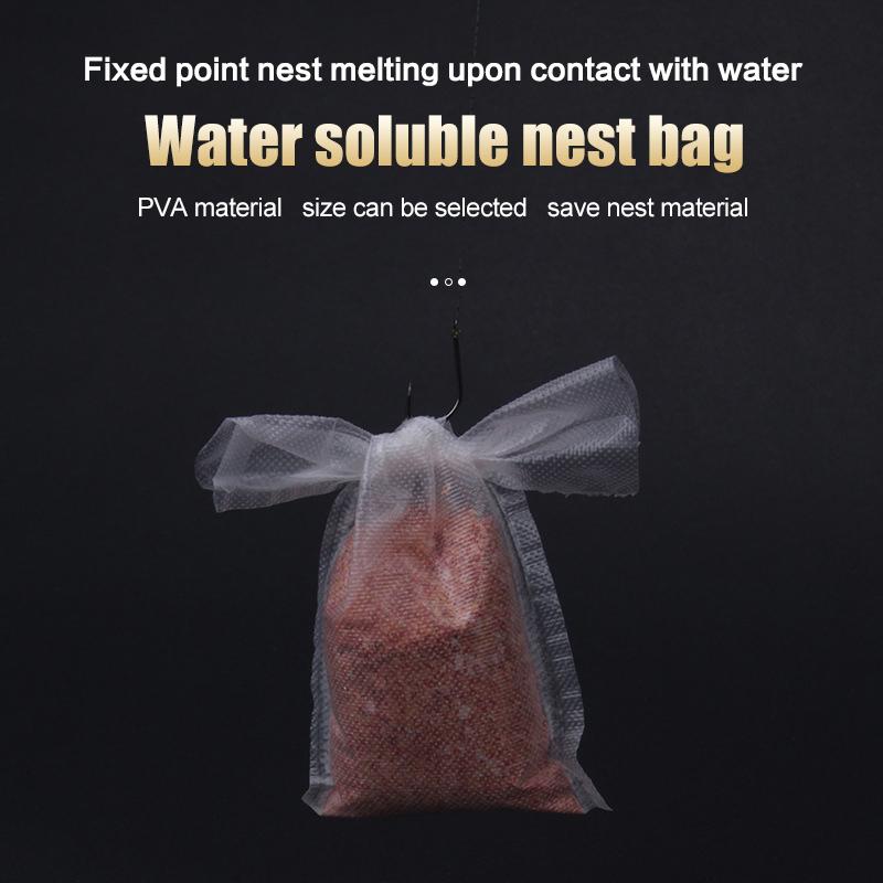 50 Pezzi Sacchetti PVA per la Pesca alla Carpa Scioglimento Rapido Sacchetto Ecologico Idrosolubile per Lancio Esca Attrezzatura Sacchetto Pesca alla Carpa