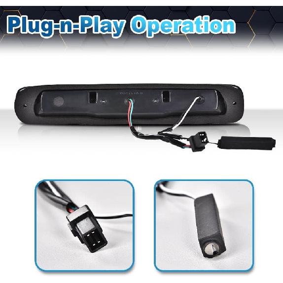 PIT66 3Rd Brake Light Compatible With 1999-2007 Chevy Silverado 1500 2500 3500 & HD Models /1999-2007 GMC Sierra 1500 2500 3500 & HD Models High