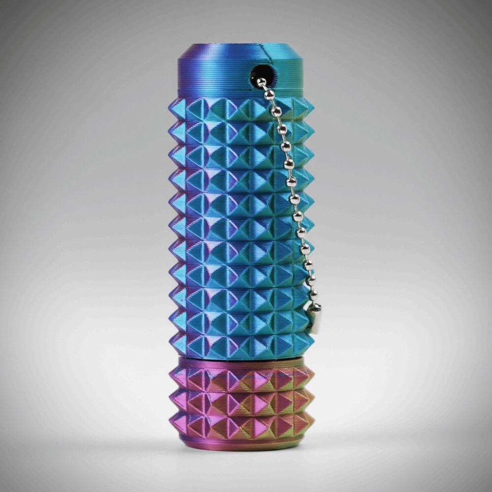 3D Printed Spiky Tactile Fidgeting Toys Small Pocket Grippie Stim Stress Fidgeting Toy 360 Degree Bearing Rotation Roller