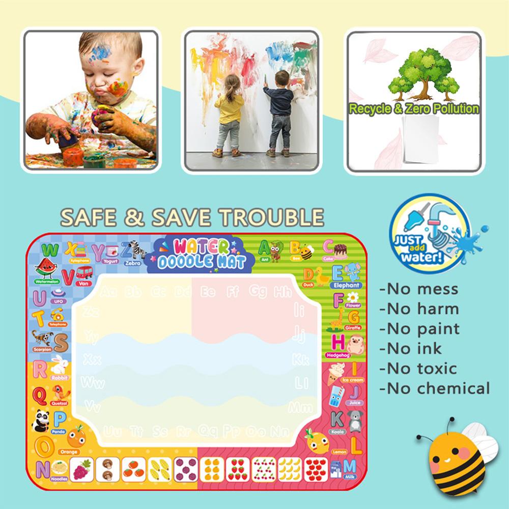 2IN1 Magic Water Painting Mat & Ball Dart Throwing Montessori Doodle Canvas Boosts Creativity & Hands-on Skills Birthday Gift