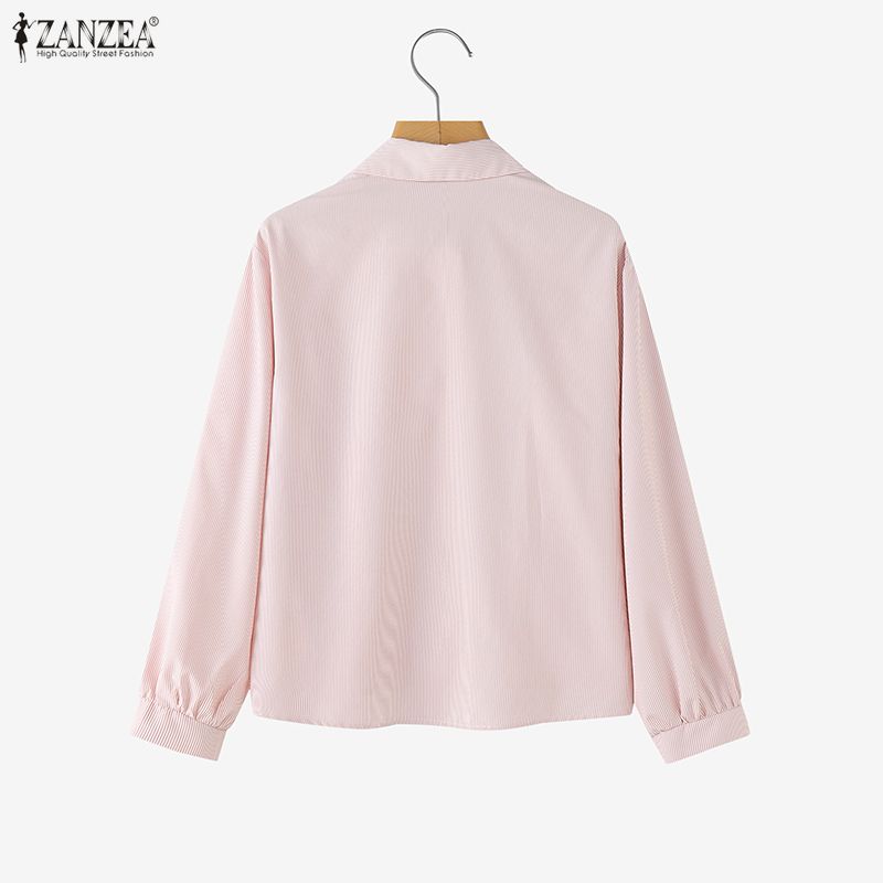 ZANZEA Women Turn Down Collar Long Sleeve Casual Floral Blouse