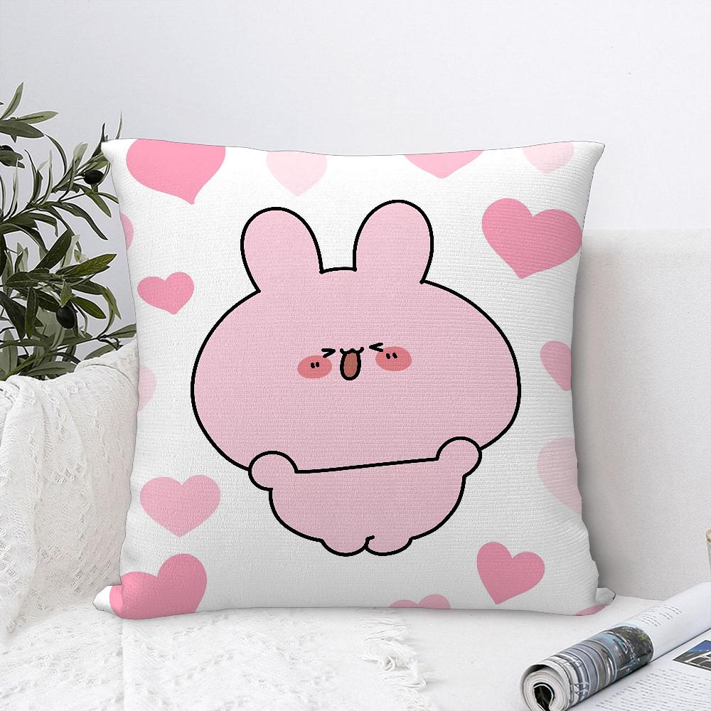 Asamimichaan Asleep Cute Asamimi Pillow Case Plush Fabric Soft Pillowcase Double Sided Print Cushion Cover Throw Pillow Cover