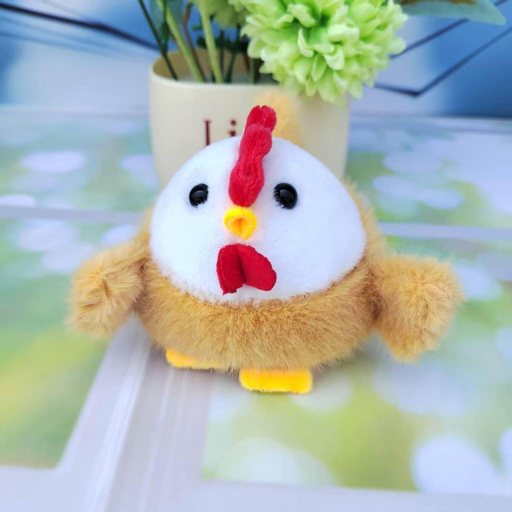 Super Soft Cute Chubby Yellow Chicken Plush Keychain - Perfect Couple Gift