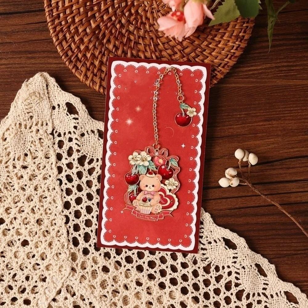 Exquisite Book Clip Bear Page Marker Creative Pendant Bookmark Gift