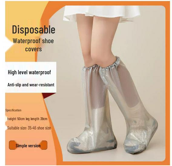 Newcomer Offer: Over-the-Knee Non-Slip Disposable Rain Boot Covers - Perfect for Rainy Days