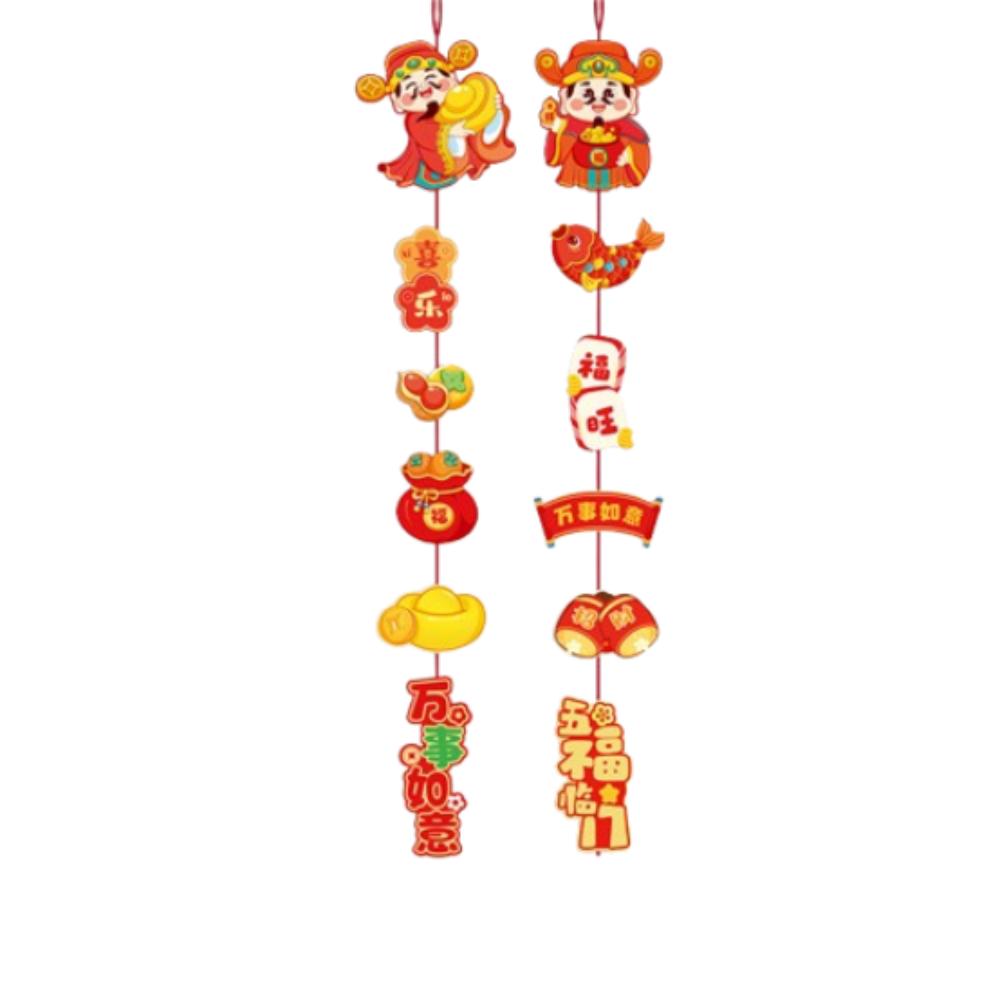 2pcs Traditional Chinese New Year Pendants Blessing Fu Character Pendant  Wall Bedroom Decoration