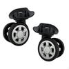 2Pcs Luggage Suitcase Wheels Replace Parts Impact Resistant Strong Bearing Capacity Black Travel