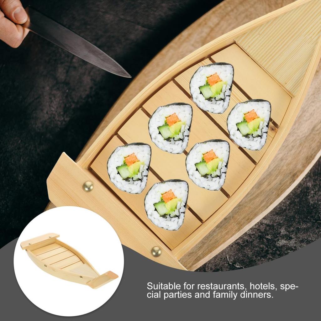 Frcolor Sushi Serving Japanese Sushi Sashimi Japanese Funamori Japanese Commercial Sushi Tool Boat, Boat-Shaped Dish, Table, Style, & Plate, Cuisine,