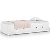 Daybed without Mattress White 80 x 200 cm Solid Pine Wood