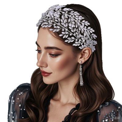 Exquisites Strass-Haarband, Strass-Hochzeits-Haarschmuck, modisches Braut-Haarband für die Braut