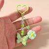 Pretty Resin Butterfly Key Chain Women Girls Flower Key Ring Pendants for Handbag Charms DIY Kid's Jewelry Gifts