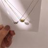 Simple Irregular Alloy Bean Pendant Necklace For Women Box Chain Clavicle Chain Fashion Jewelry Party Accessories