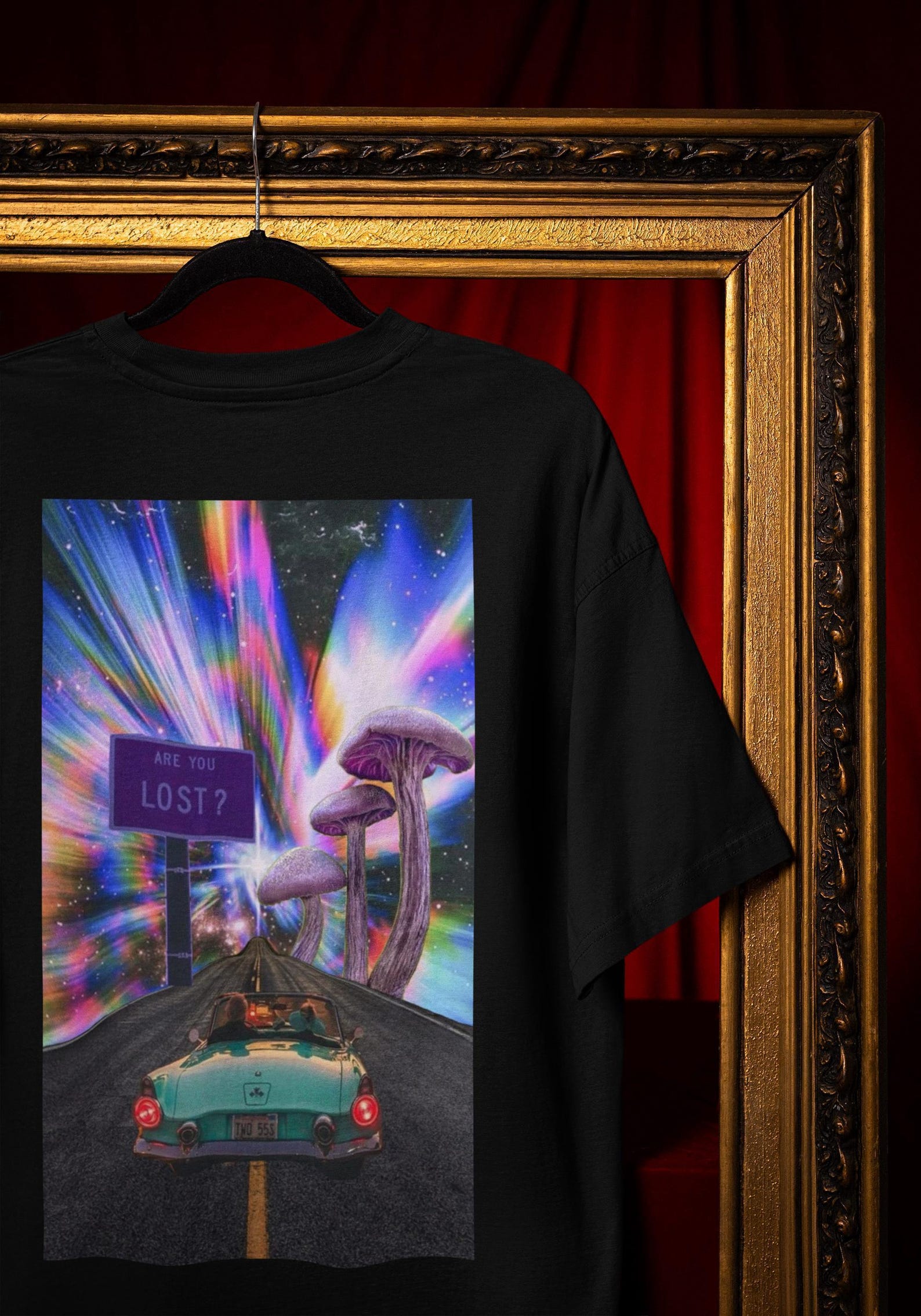 Trippy Mushroom Vortex Shirt - Psychedelic Road Trip Design Comfort Colors® S