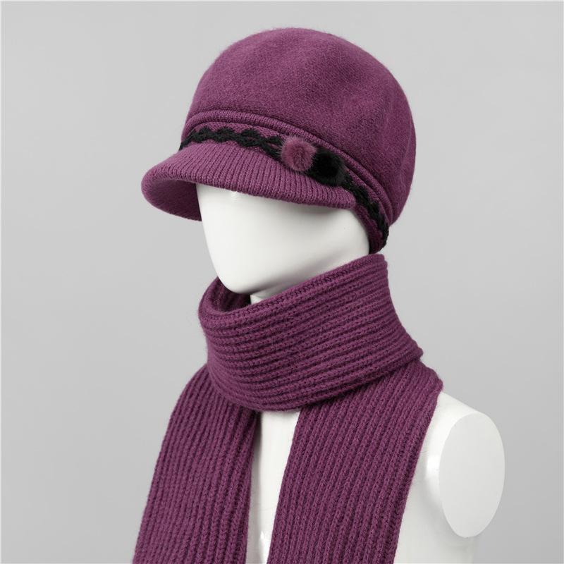 Mom Hat Female Winter Warm Old Man Granny Day Old Woman Knitted Wool Hat