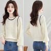 Cute Sweet Top Women's Spring and Autumn New New Temperament Long-sleeved Thin Meat-covering Thin Knitted Sweater
