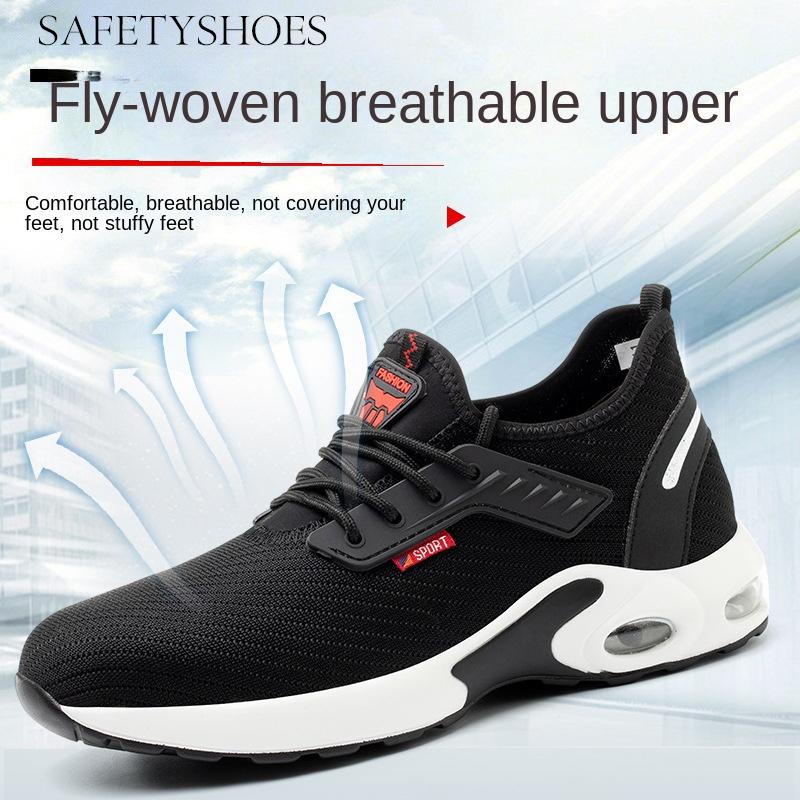 Fliegende Gewebte Leichte Arbeitsschutzschuhe Herren Stahlkappe Anti-Quetsch- und Durchstichsichere Sicherheitsschuhe