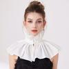White Detachable Ruffle Collar Accessory Stand Collar Overlay for Portrait Styling, Costume Wear, Layered Outfits