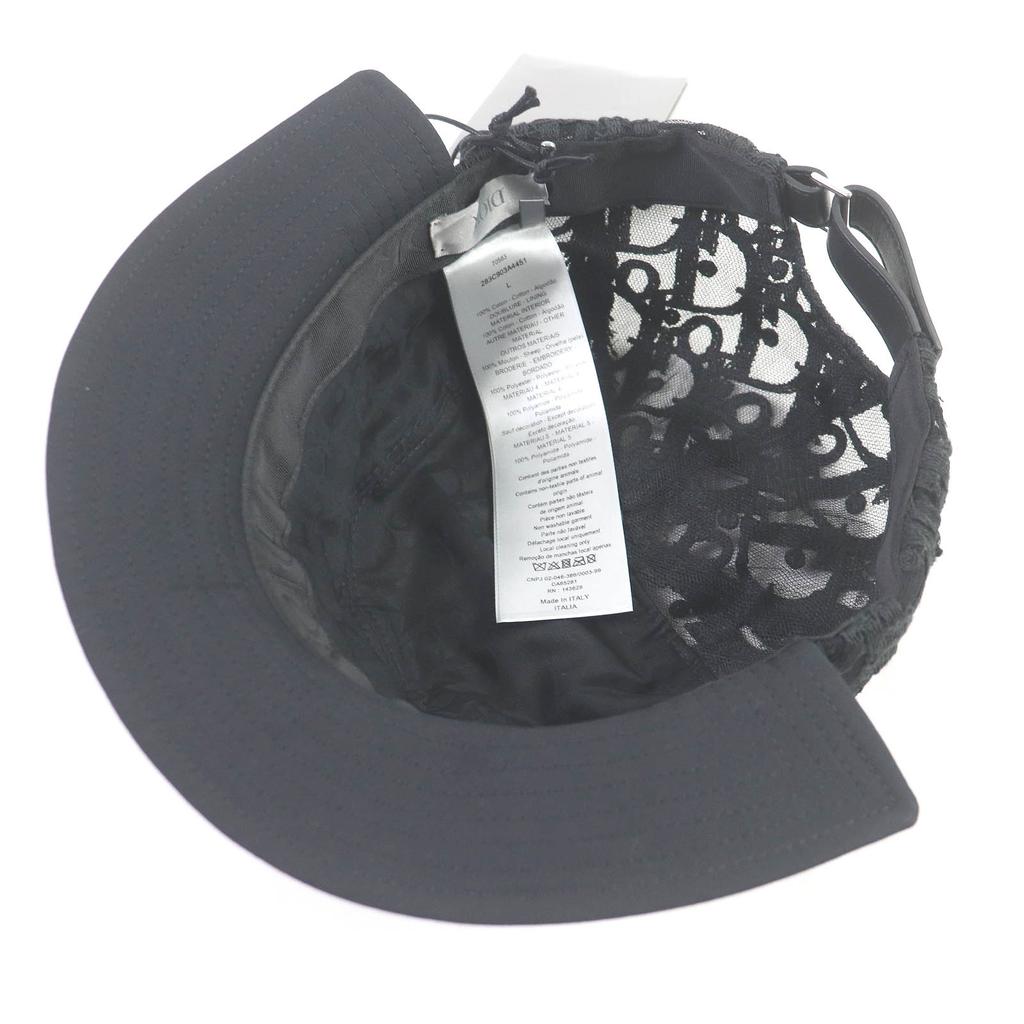 Pristine DIOR Other hats Oblique Docking Newsboy Hat Cap black cotton mens L  Used
