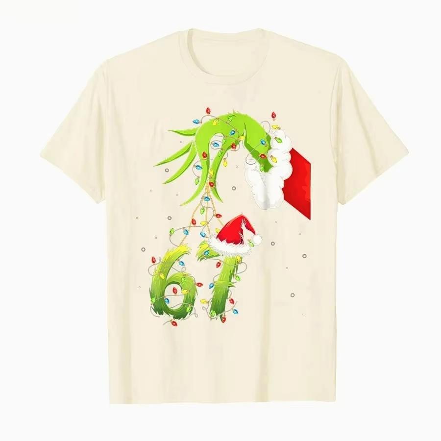 

Funny Six Seven 6 7 Meme 67 Xmas Hand Christmas Costume T-shirt For Men Women Cotton T Shirts Short Sleeve Tops 3XL