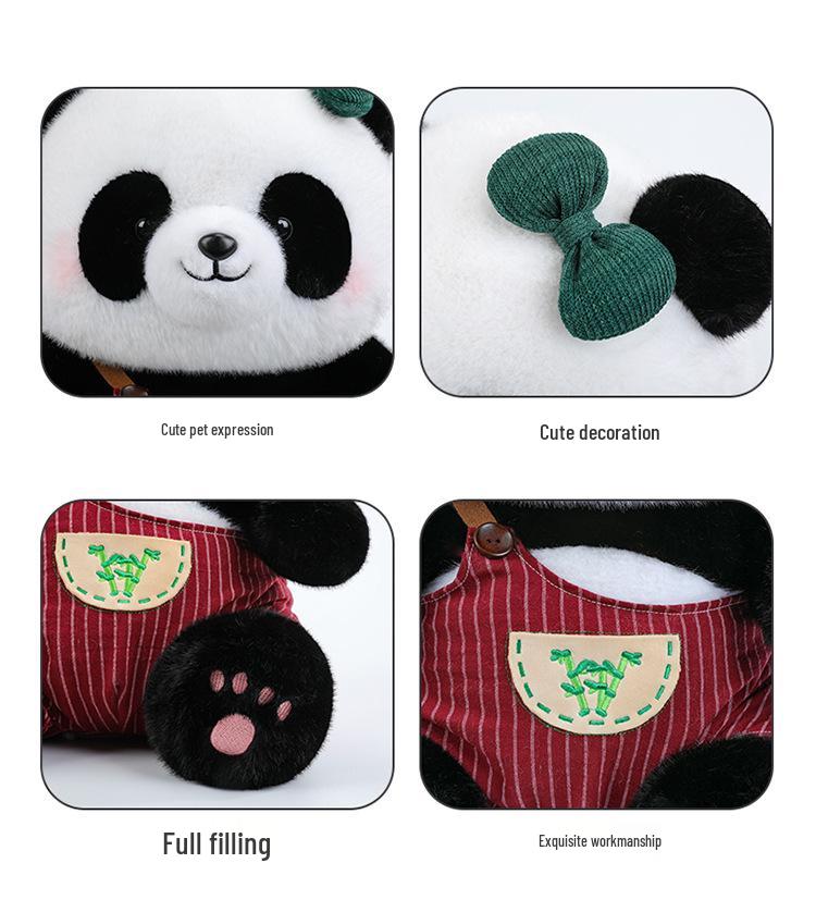 Cute Panda Plush Toy - Bamboo Basket Couple Doll - Ideal Children's Birthday Gift