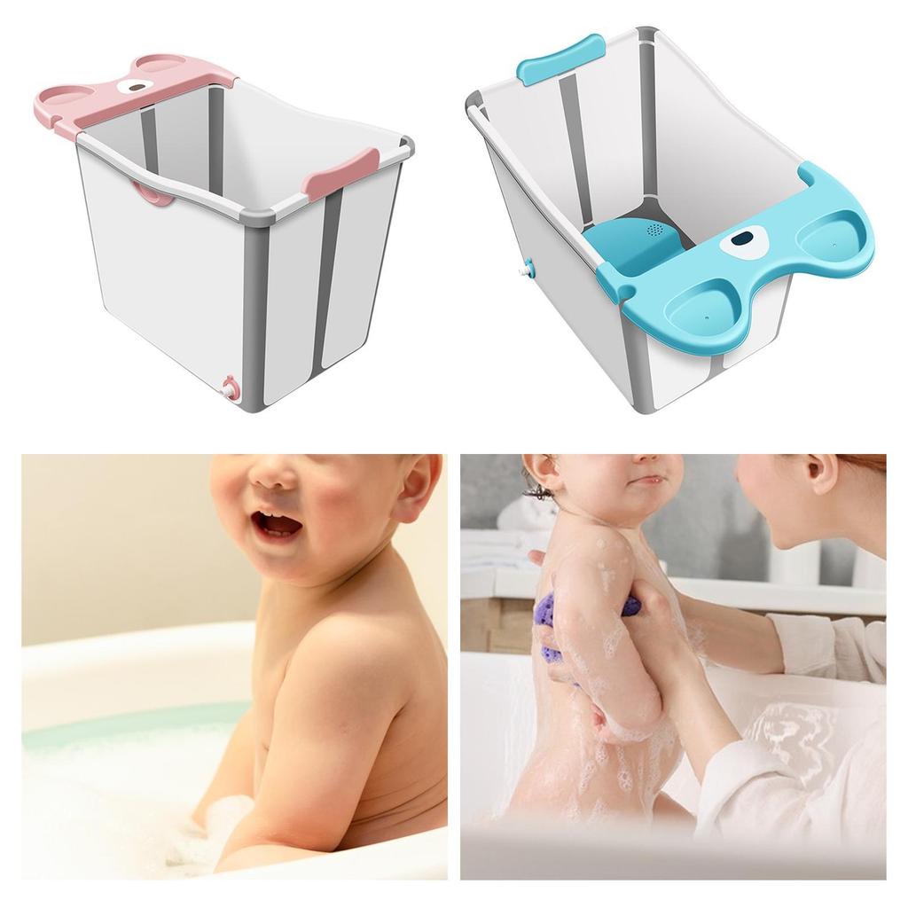 Compact Baby Bathtub with Cartoon Design And Non-Slip Base