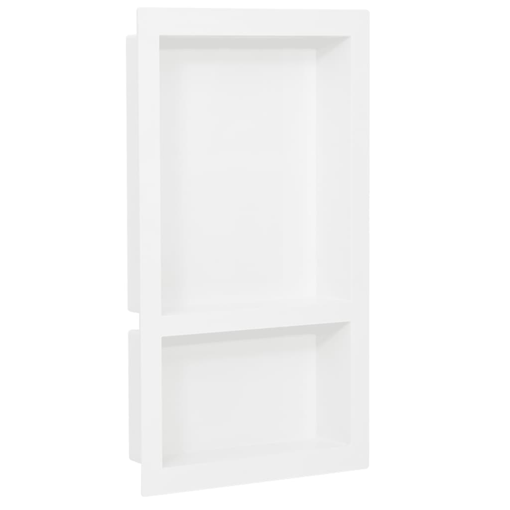 Vidaxl - Shower Niche With 2 Compartments High Gloss White 41x69x9 Cm