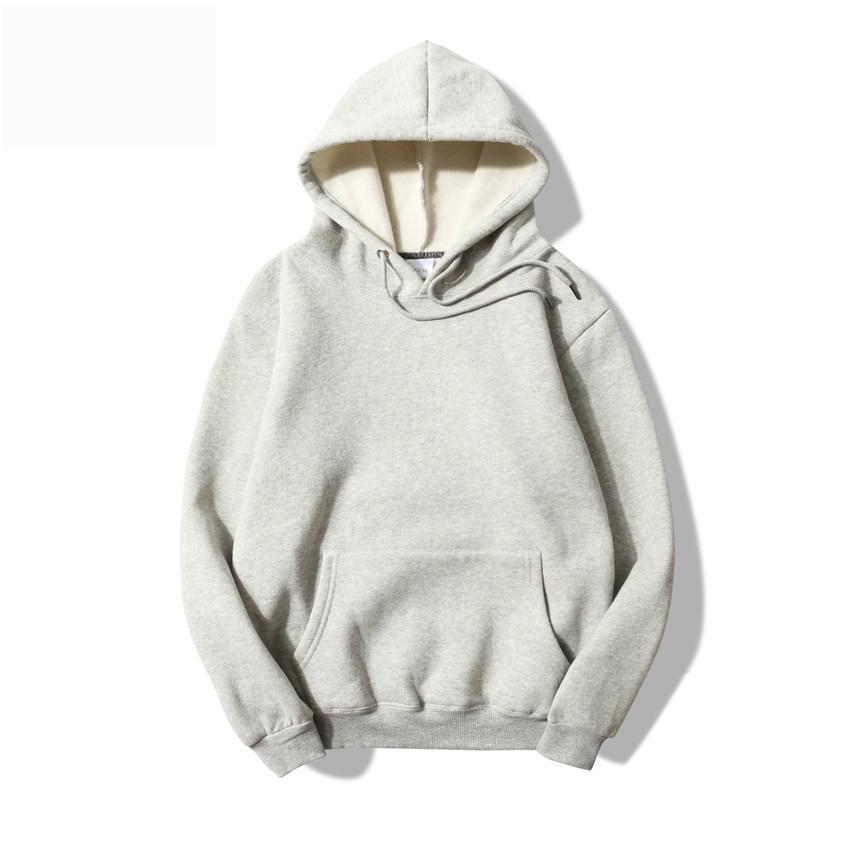 Unisex Casual Fleece Hoodie: 2021 Autumn/Winter Cotton, Plain Style Sweatshirt