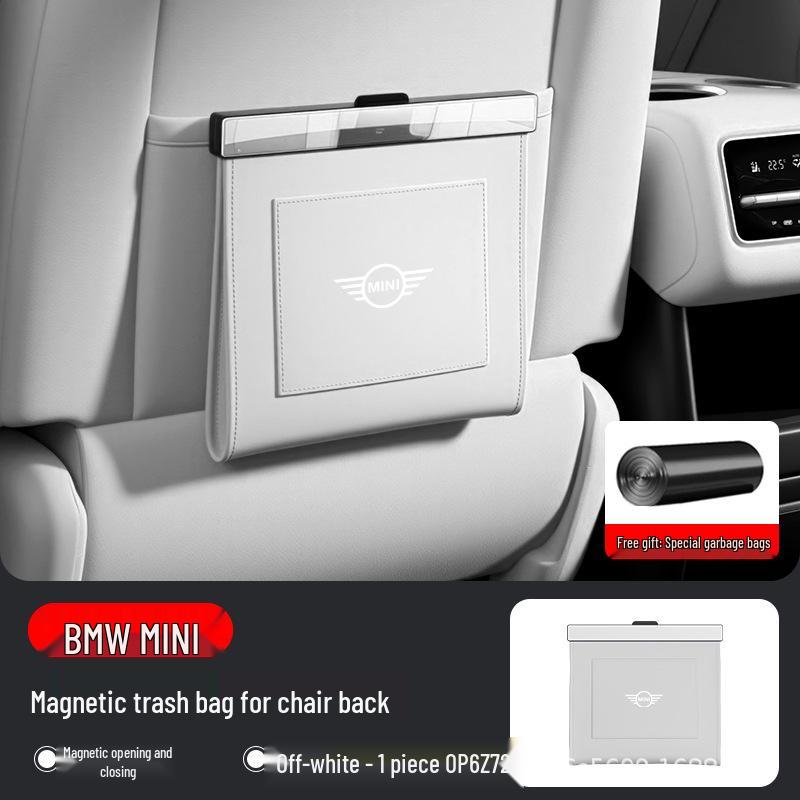 Magnetic Foldable Leather Car Trash Bag for BMW MINI