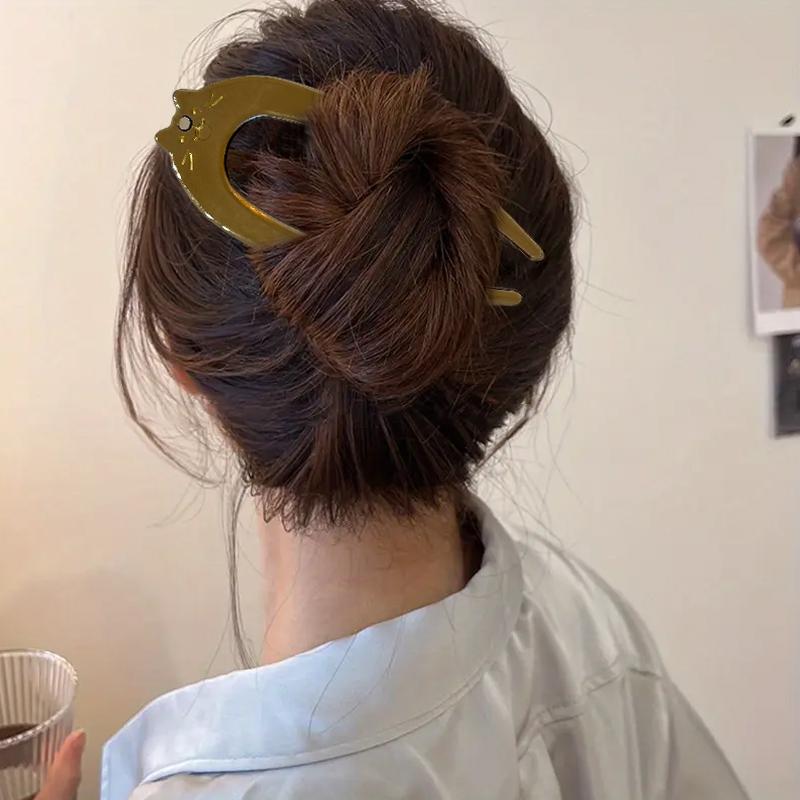 1PC Cat Pattern Convenient Hair Styling Products Head Accessory Hairpin Cute Hair Accessories Clothing Accessories Multi-Color