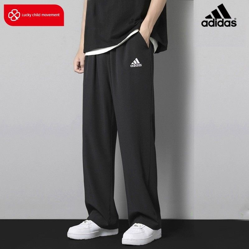 

Adidas Весенние Свободные Дышащие Прямые Брюки /BLACK 175/82A/M