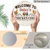 2D Flat 1pc, 8x8 in, Aluminum Metal Decorative Signs & Plaques, Welcome To The Chicken Coop, Front Porch Living Room Bedroom Home Decor, Rustic Wall
