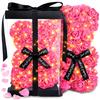 Bear Made of Rose Petals Valentine's Day Gift Women's Day Xxl Large Beautiful + Led