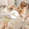 Dense Metal Teeth Pet Grooming Brush One Button Cleaning Pet Hair Remover Dog Comb  Pet Supplies